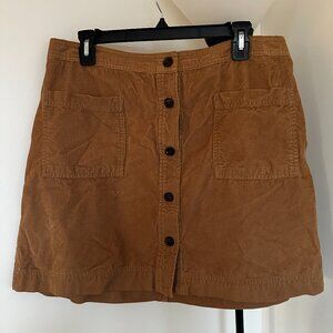 GAP corduroy button-up mini skirt
